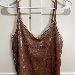 Dream Girl Brown Velvet Top